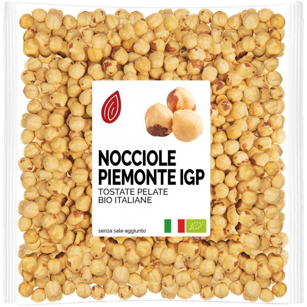 Nocciole Piemonte IGP Bio Italiane Pelate e Tostate
