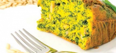Tortino di spinaci con pinoli e maggiorana