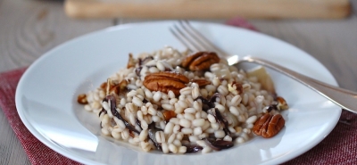 Orzotto al radicchio e gorgonzola