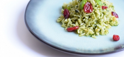 Riso con Pesto di Anacardi e Cranberries