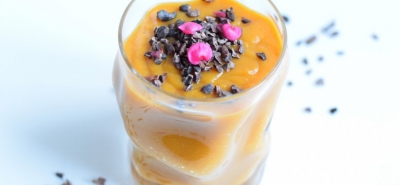 Frullato di Zucca, cacao e cacao nibis