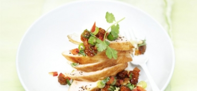 Pollo con salsa Goldenberry